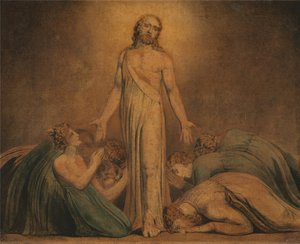 Cristo Apareciendo a los Apóstoles después de la Resurrección de William Blake